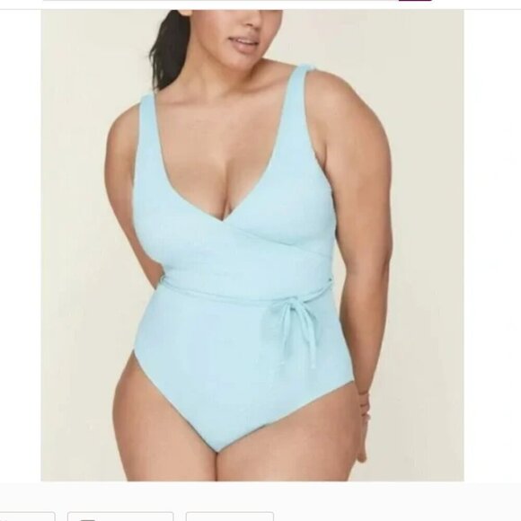 Andie Swim The Belmar One Piece Swimsuit Cabana Blue NWT M - Picture 2 of 7